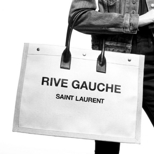 생** 수입고급 RIVE GAUCHE TOTE BAG IN LINEN AND LEATHER